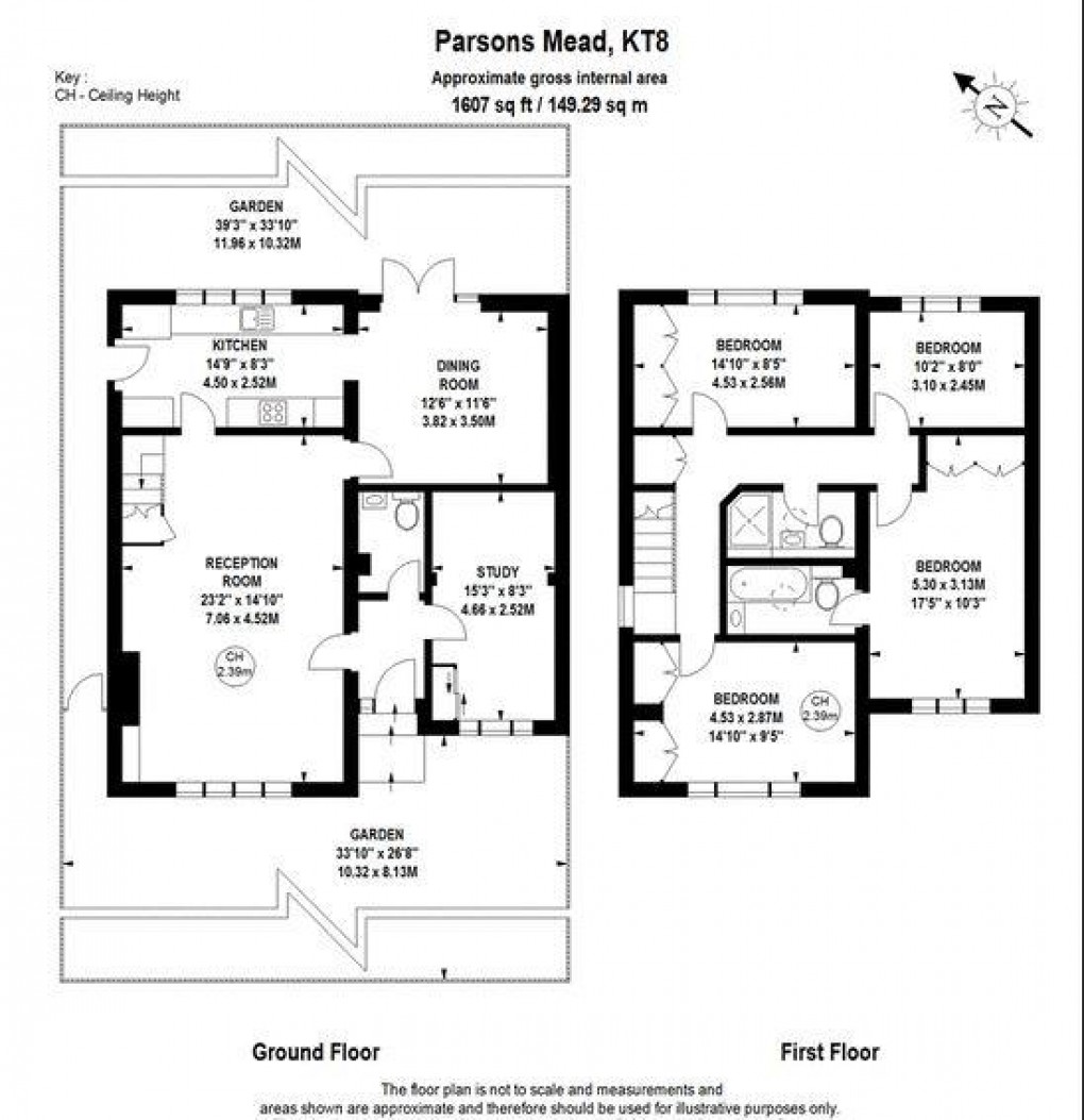Floorplan for Parsons Mead, East Molesey