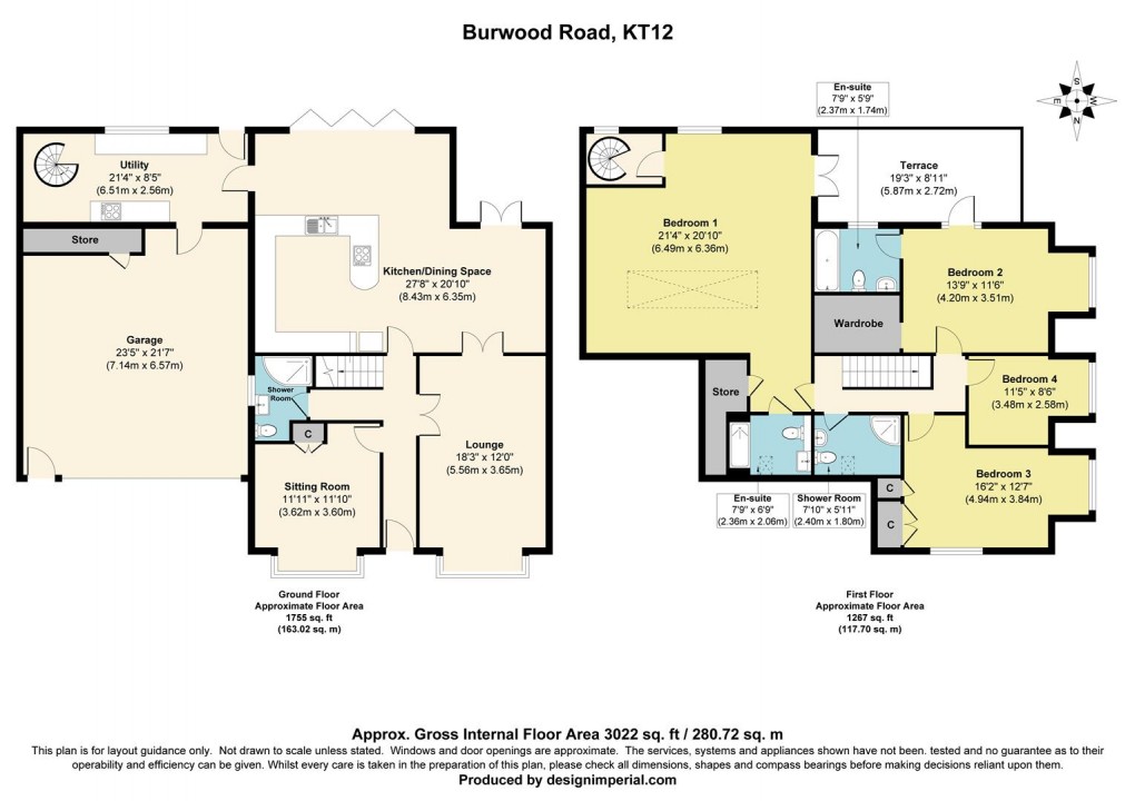 Floorplan for Burwood Road, Hersham, Walton-On-Thames