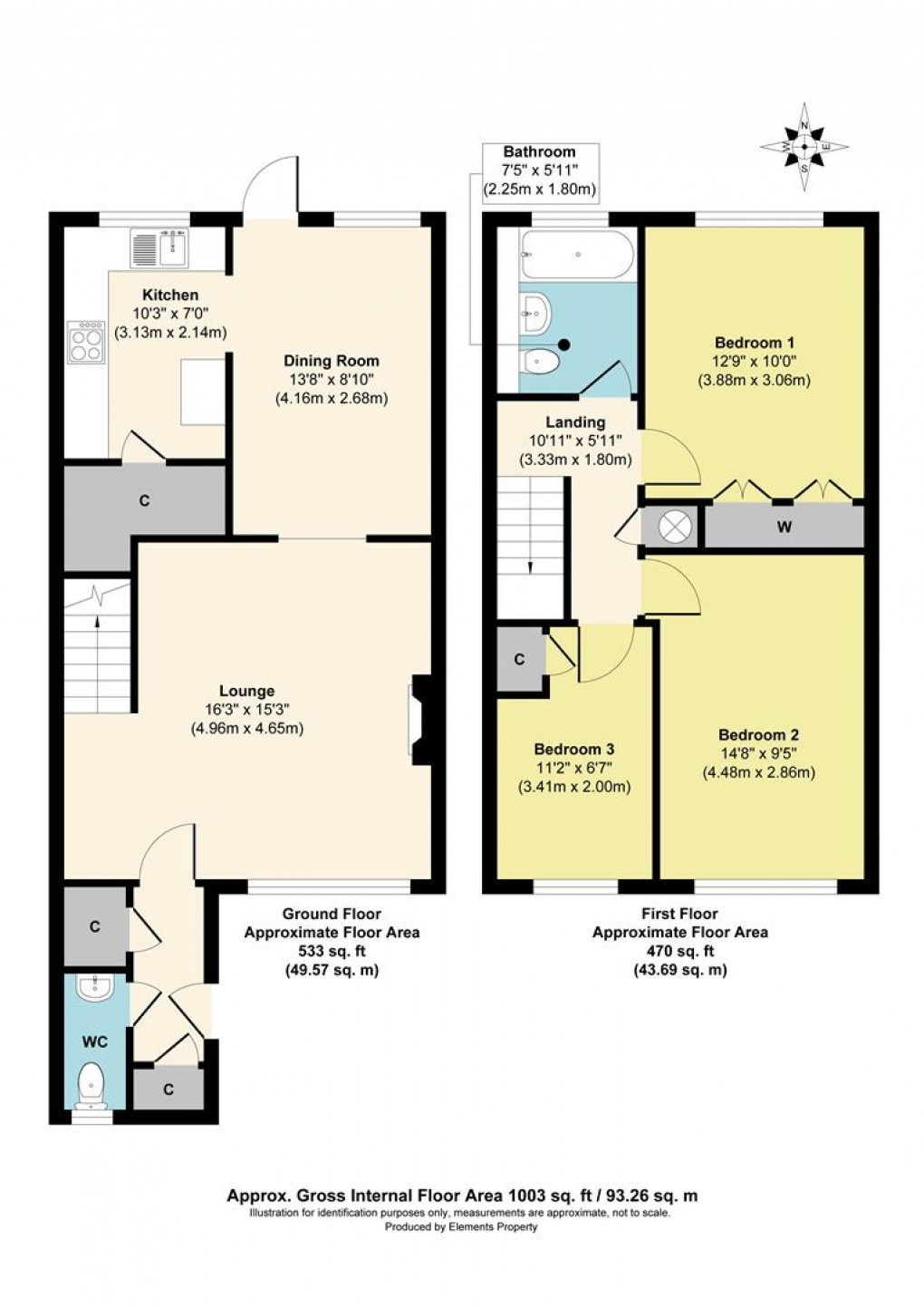 Floorplan for Buckingham Gardens, West Molesey