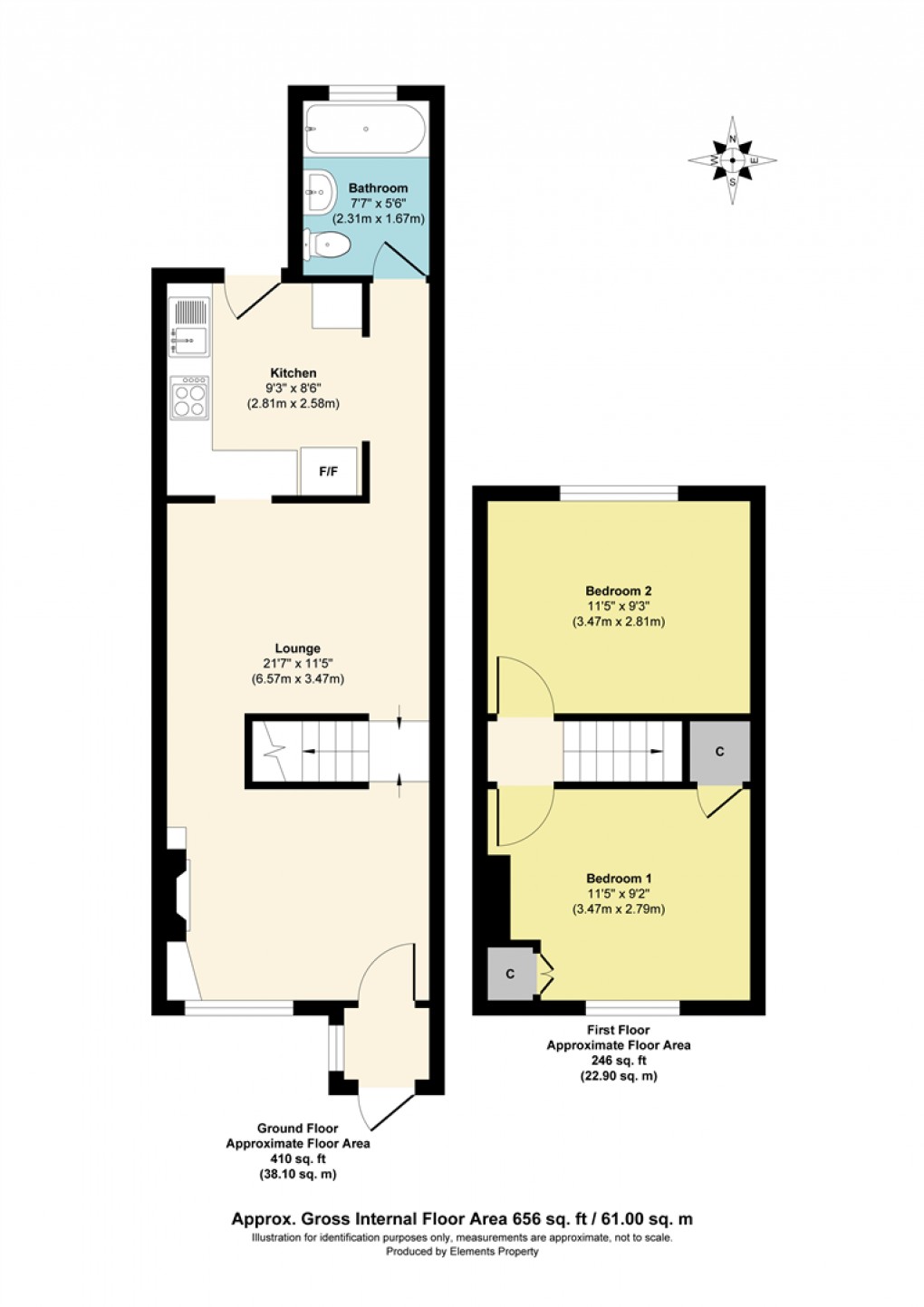 Floorplan for Hurst Lane, East Molesey
