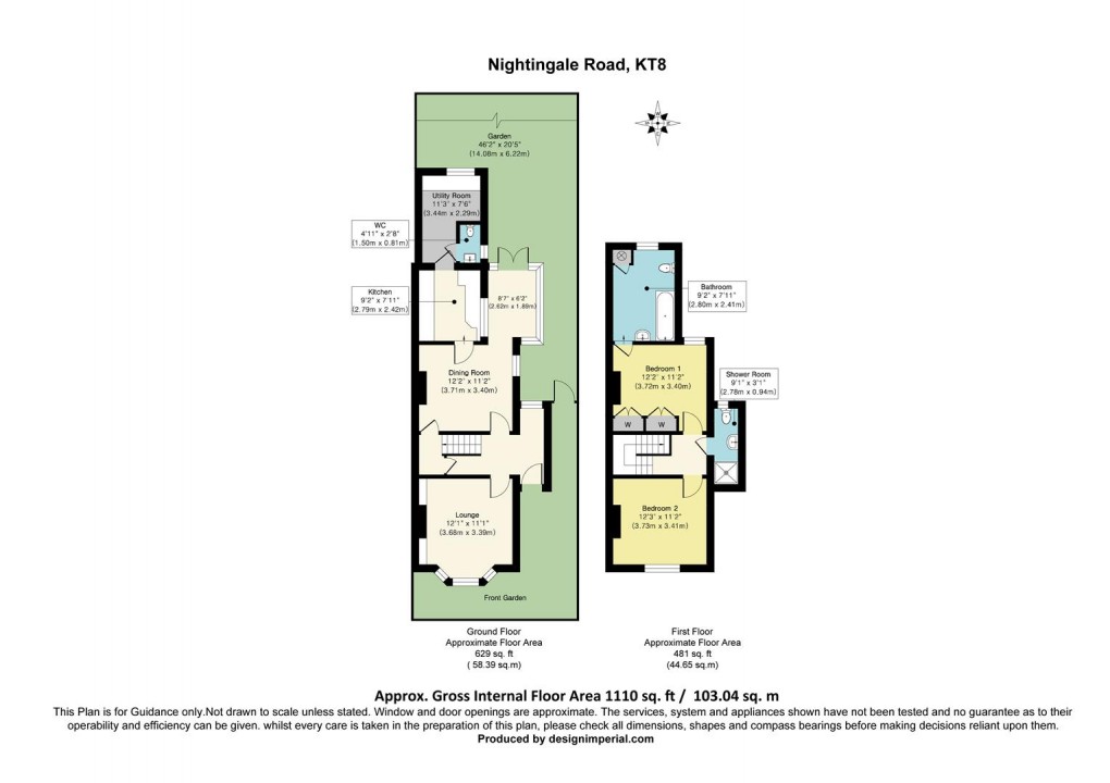 Floorplan for Nightingale Road, West Molesey