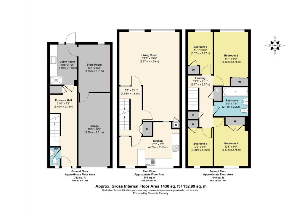 Floorplan for Winchilsea Crescent, West Molesey