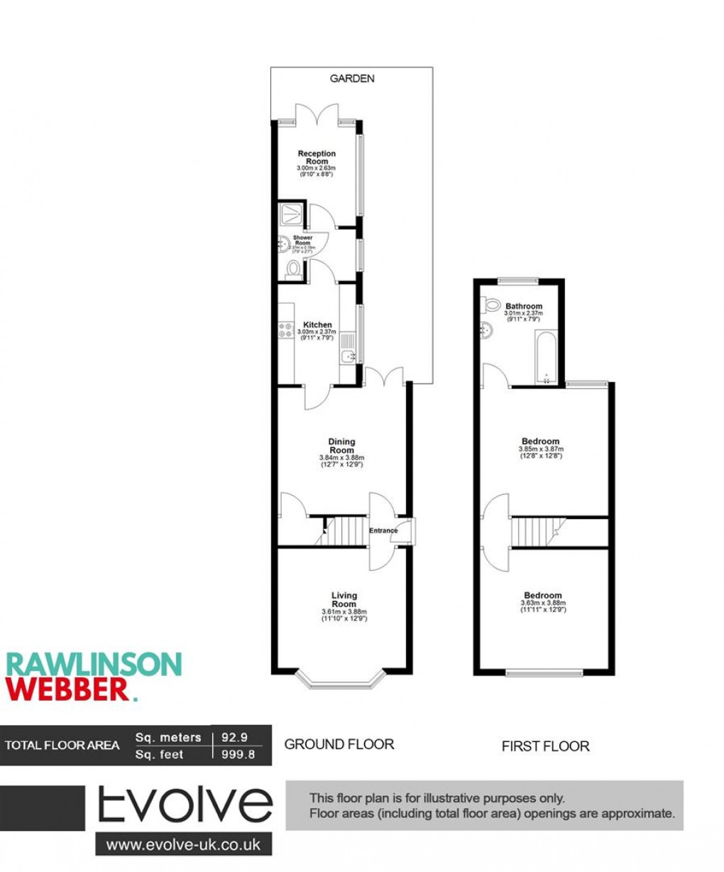 Floorplan for Nightingale Road, West Molesey
