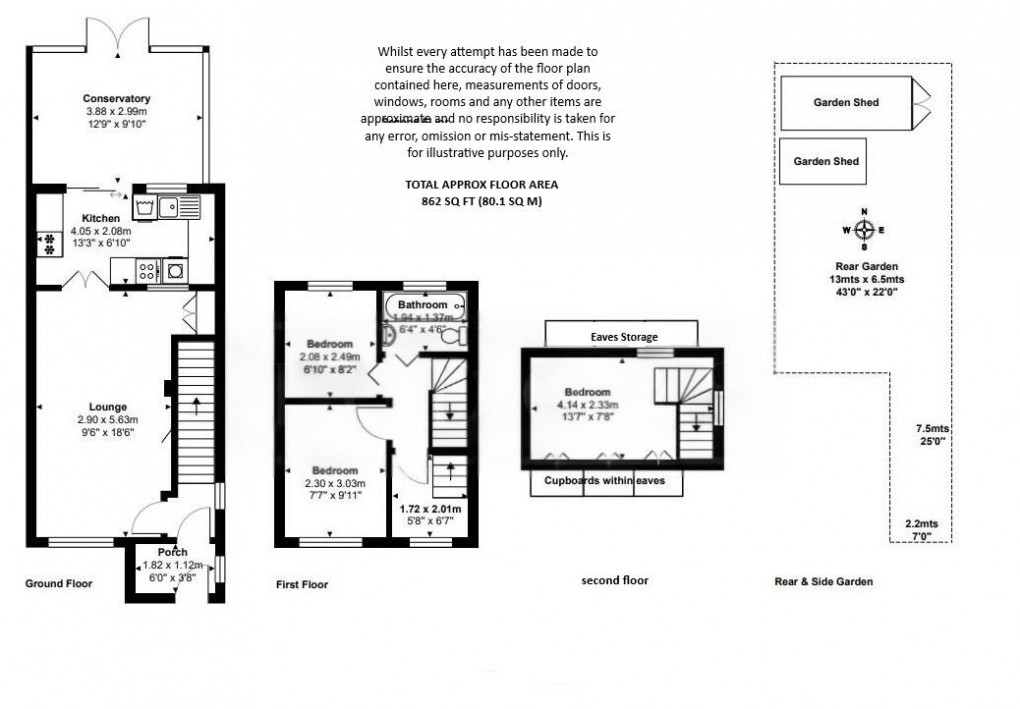 Floorplan for Upper Farm Road, West Molesey