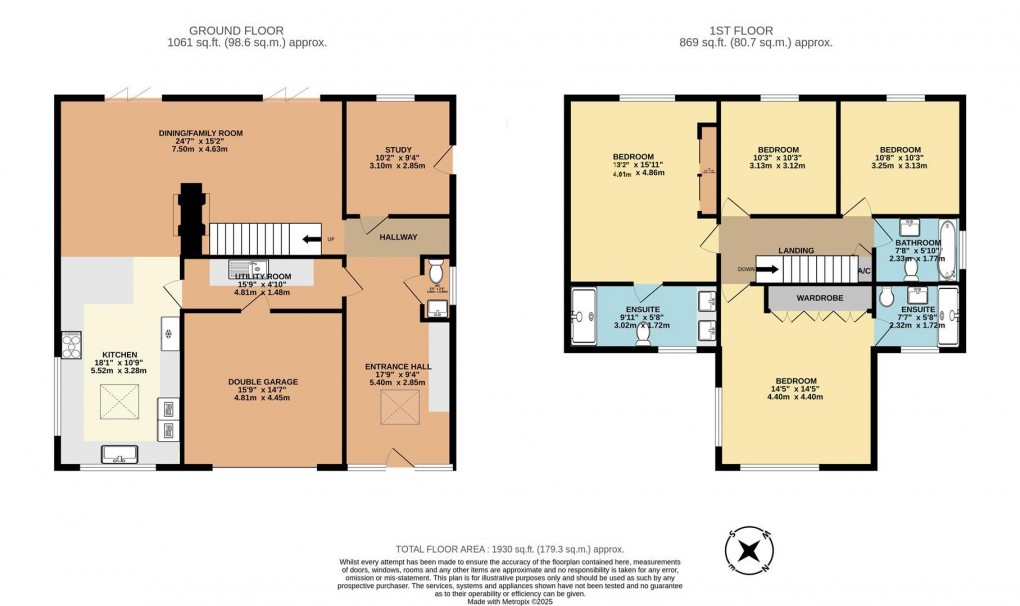 Floorplan for Parsons Mead, East Molesey