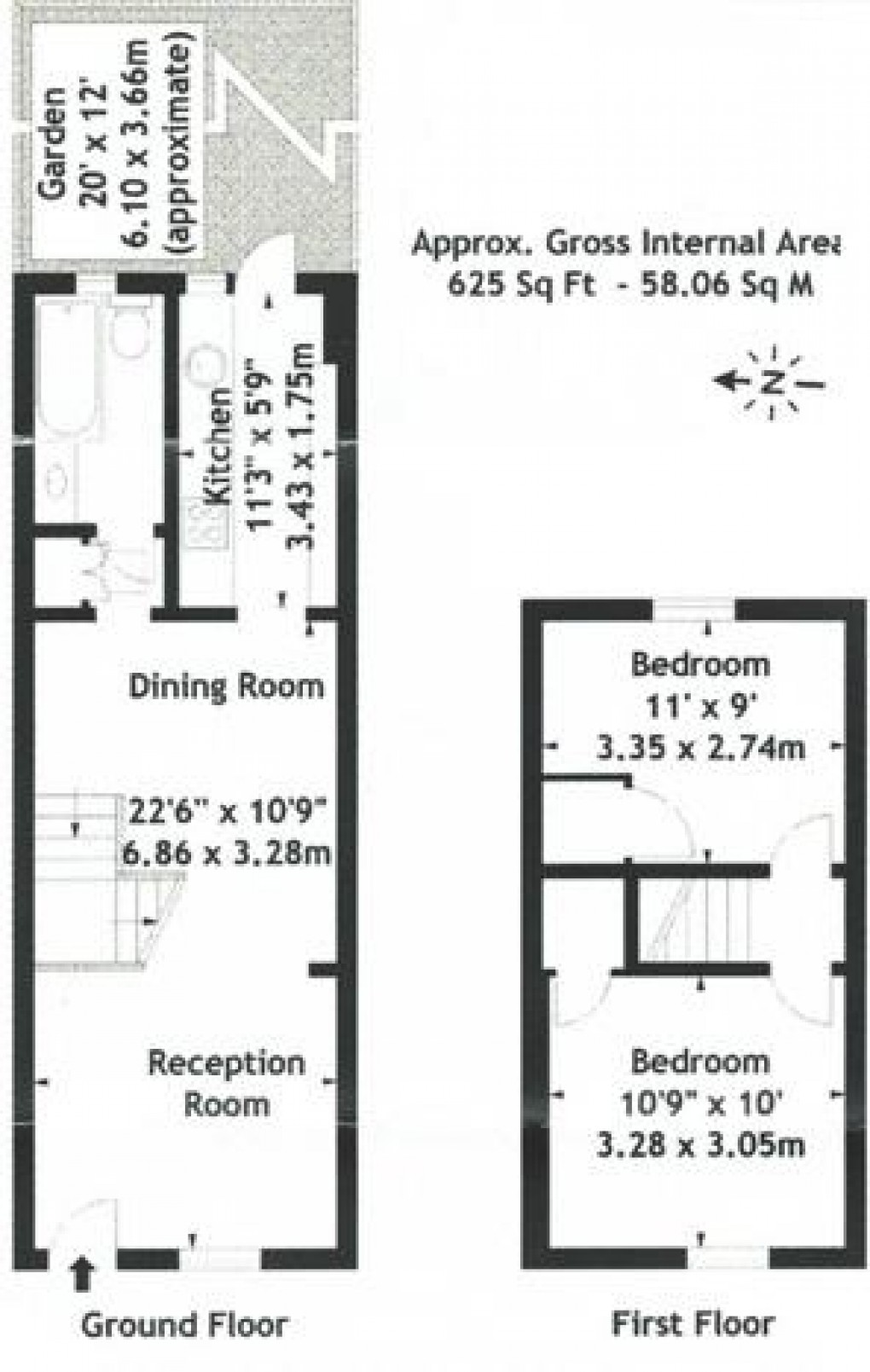 Floorplan for Bell Road, East Molesey