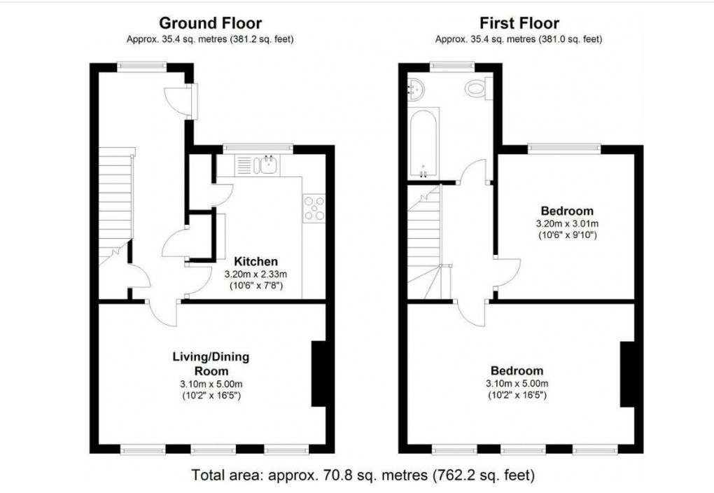 Floorplan for Walton Road, East Molesey