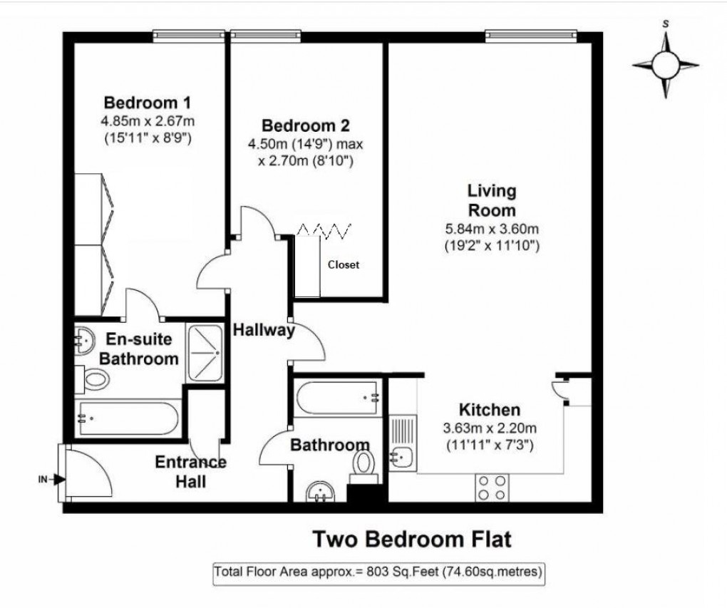 Floorplan for Victoria Avenue, West Molesey