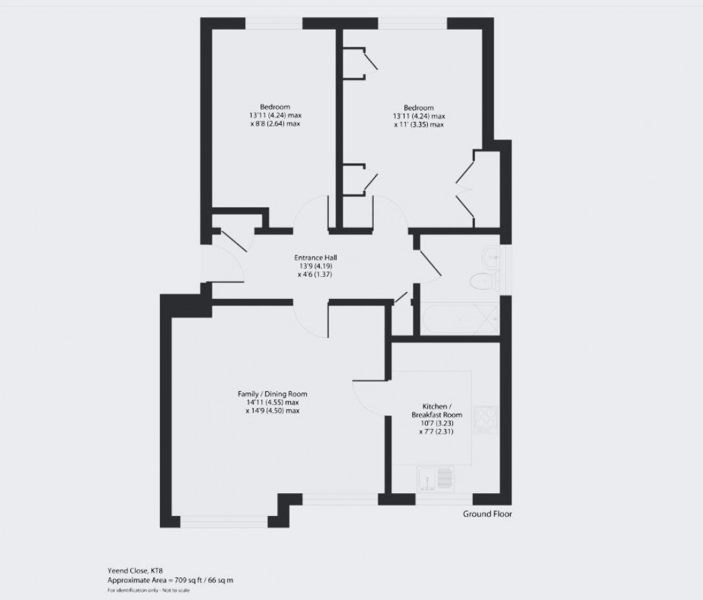 Floorplan for Yeend Close, West Molesey