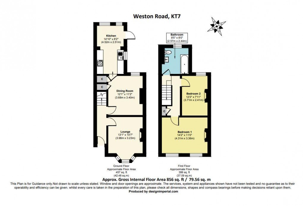 Floorplan for Weston Road, Thames Ditton