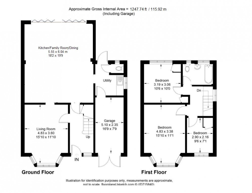 Floorplan for Helen Close, West Molesey