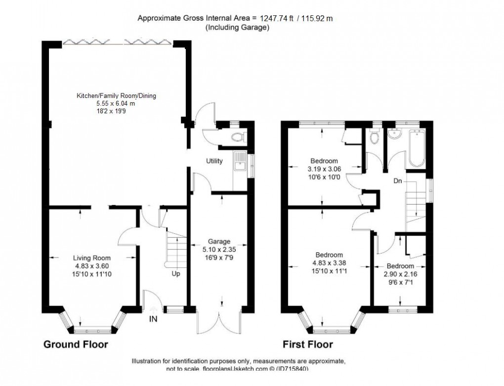 Floorplan for Helen Close, West Molesey