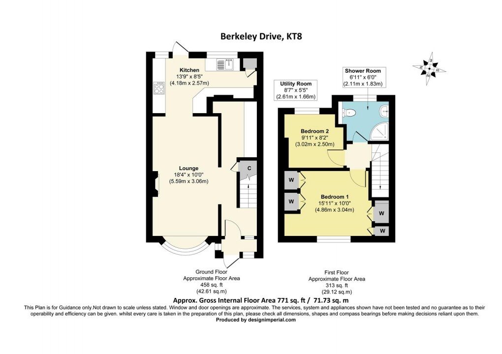 Floorplan for Berkeley Drive, West Molesey