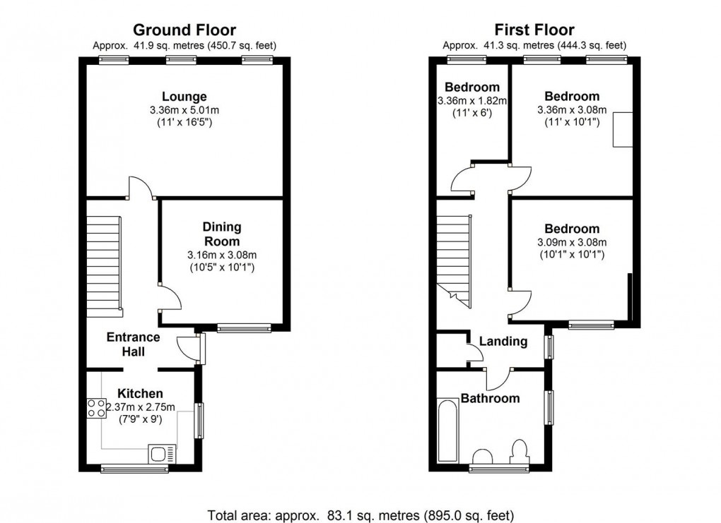 Floorplan for Walton Road, East Molesey