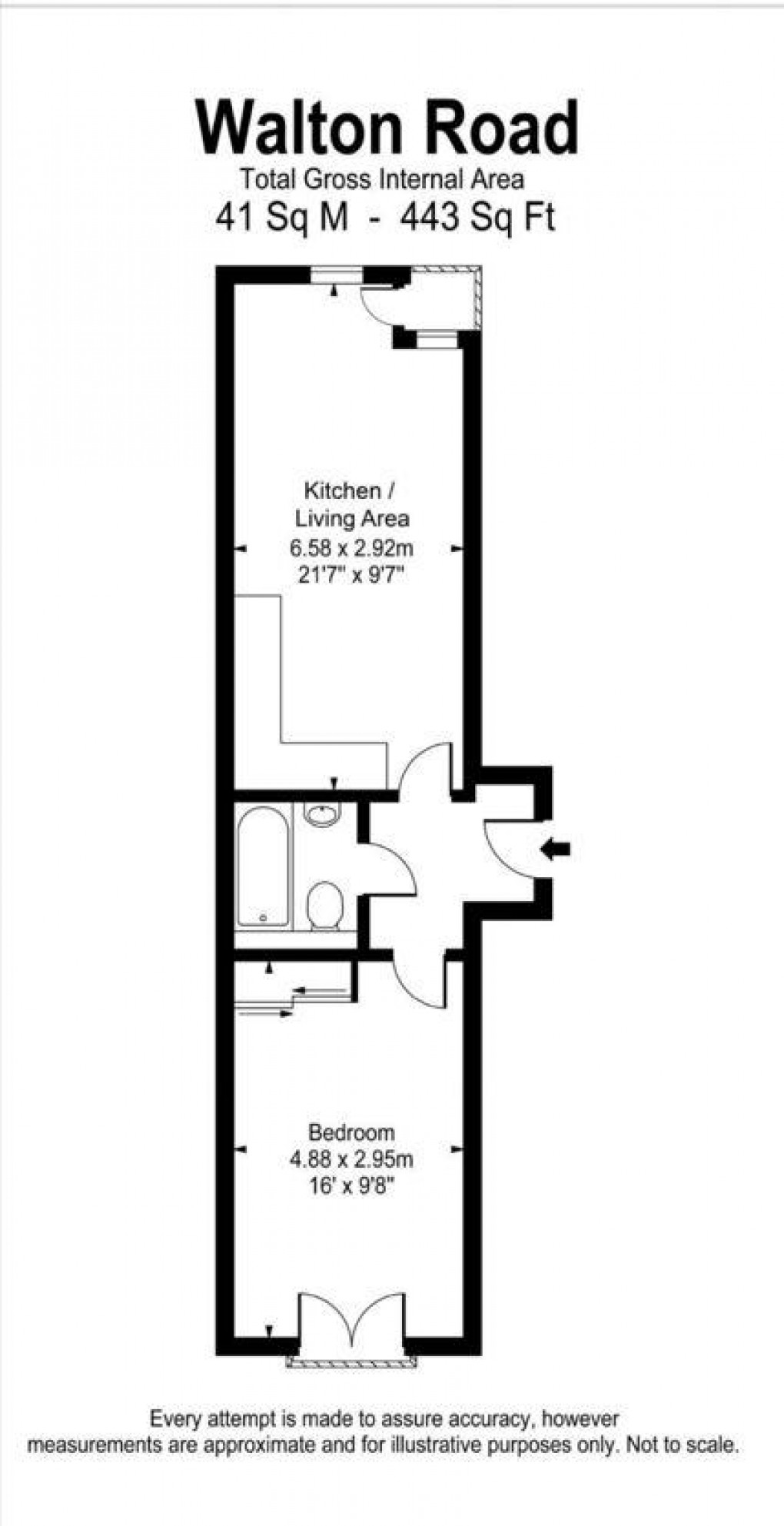 Floorplan for Walton Road, East Molesey