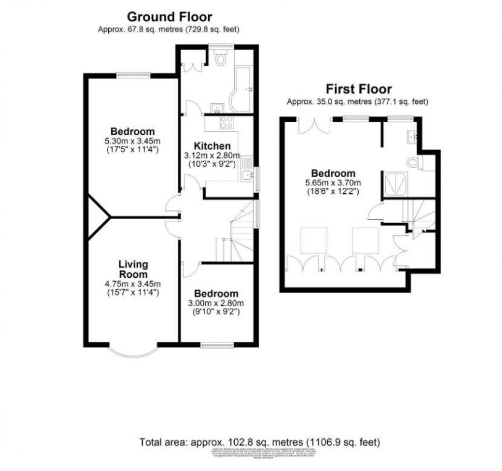 Floorplan for Island Farm Road, West Molesey