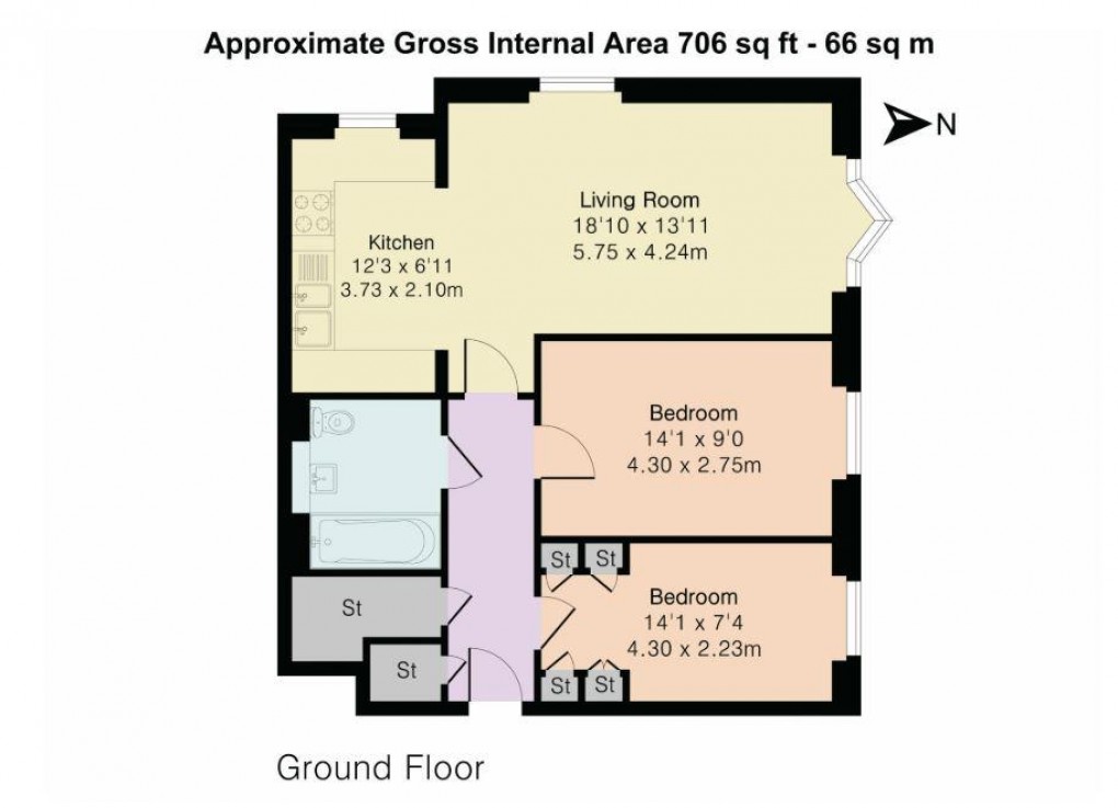 Floorplan for Firs Close, Claygate, Esher