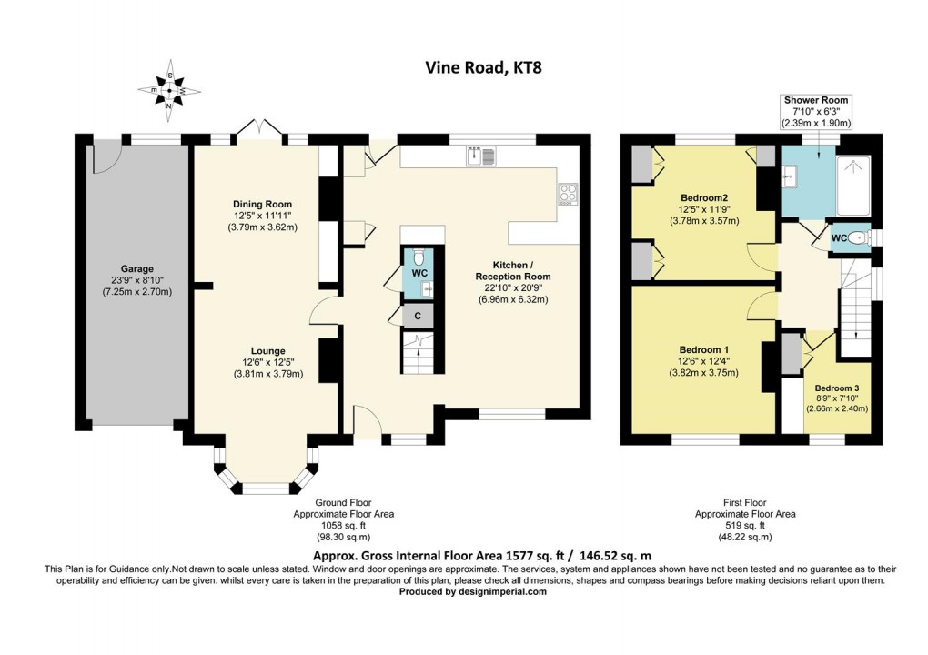 Floorplan for Vine Road, East Molesey