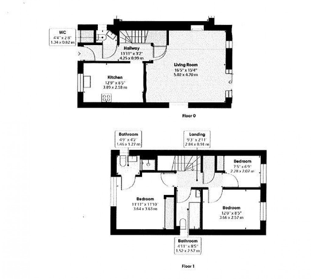 Floorplan for Grafton Way, West Molesey