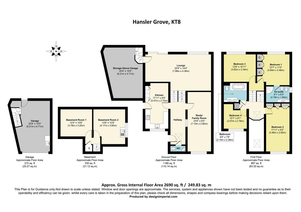Floorplan for Hansler Grove, East Molesey