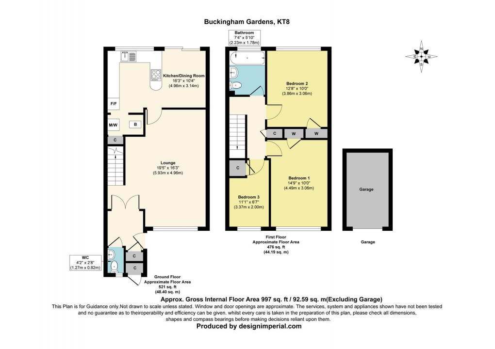 Floorplan for Buckingham Gardens, Hurst Park