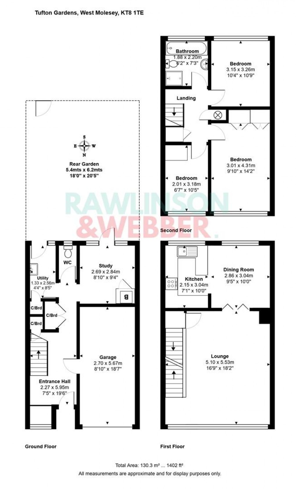 Floorplan for Tufton Gardens, West Molesey