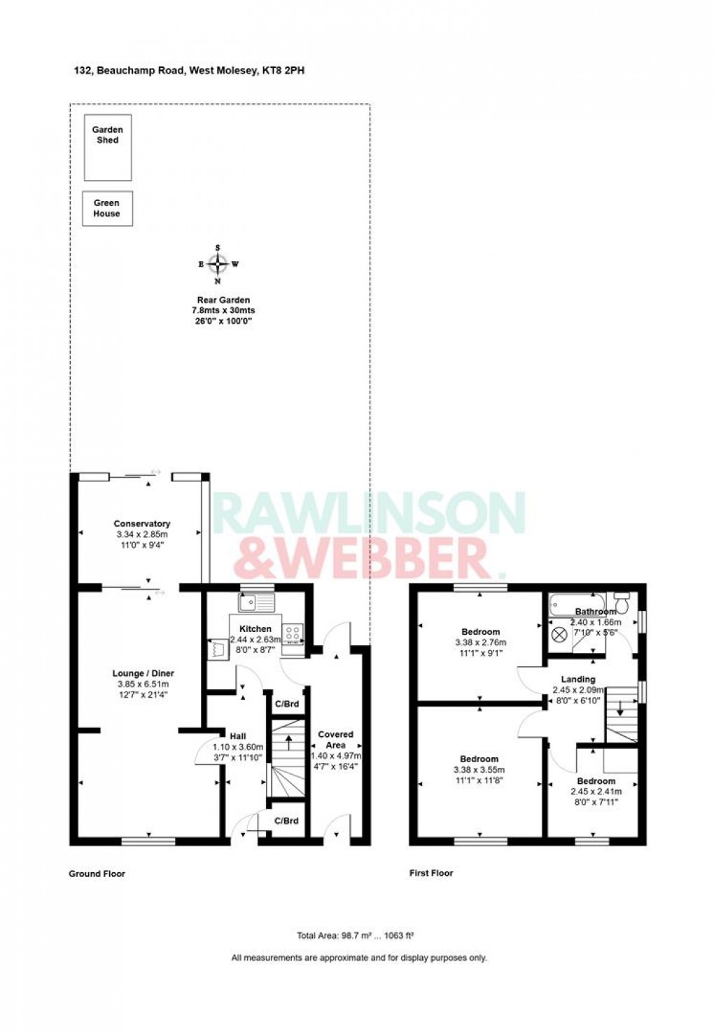 Floorplan for Beauchamp Road, West Molesey