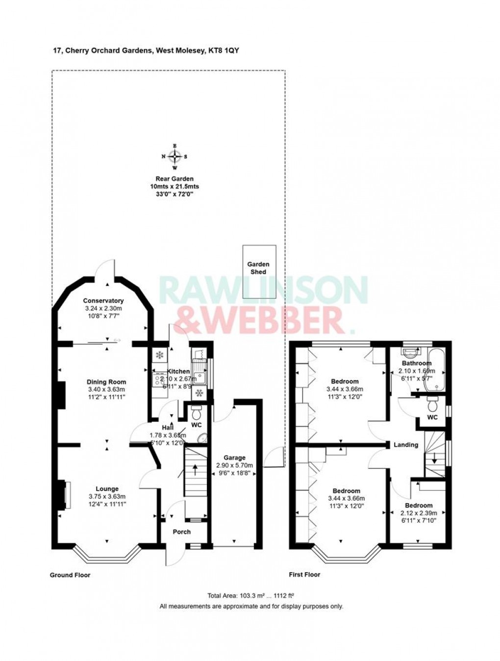 Floorplan for Cherry Orchard Gardens, West Molesey