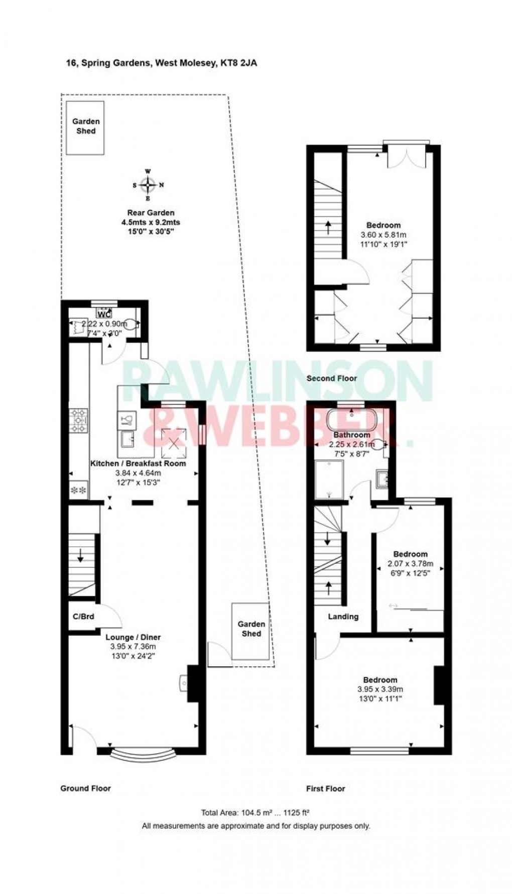 Floorplan for Spring Gardens, West Molesey
