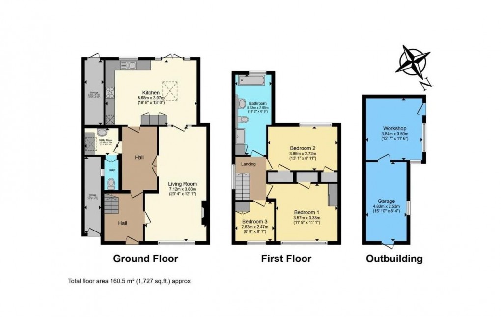 Floorplan for Adecroft Way, West Molesey