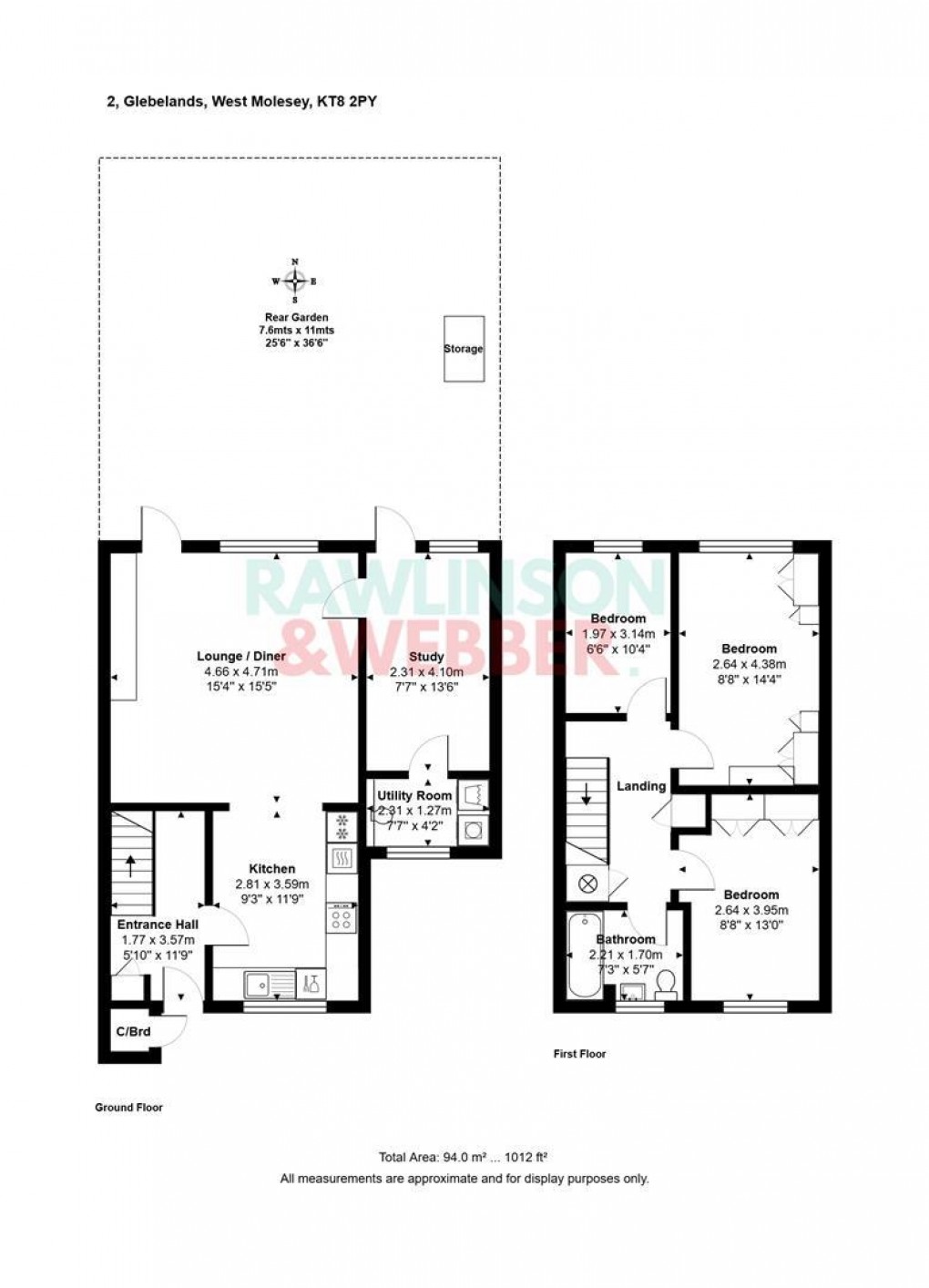Floorplan for Glebelands, West Molesey
